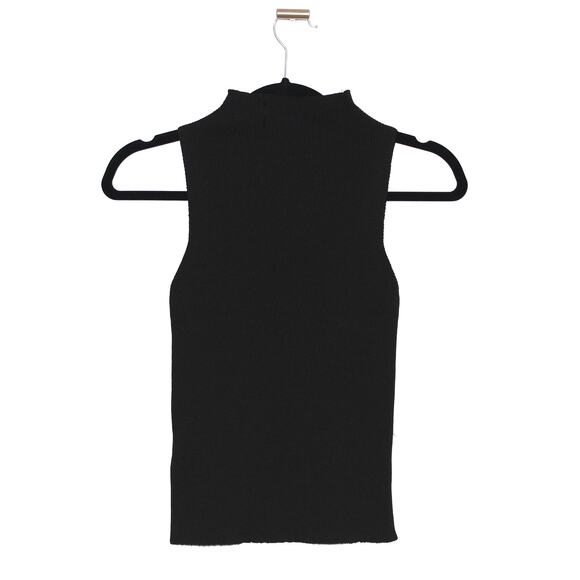Mizalle Black Knit Sleeveless Top with Jewels and Cutout Large - Picture 3 of 5